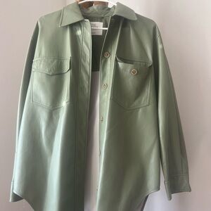 Green Leather Shirt